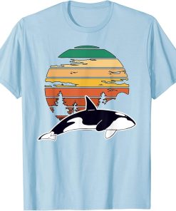 Retro Killer Whale Orca Mammal Sea Life Marine Biologist T-Shirt