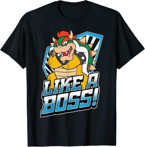 Nintendo Super Mario Bowser Like A Boss Bold Graphic T-Shirt T-Shirt