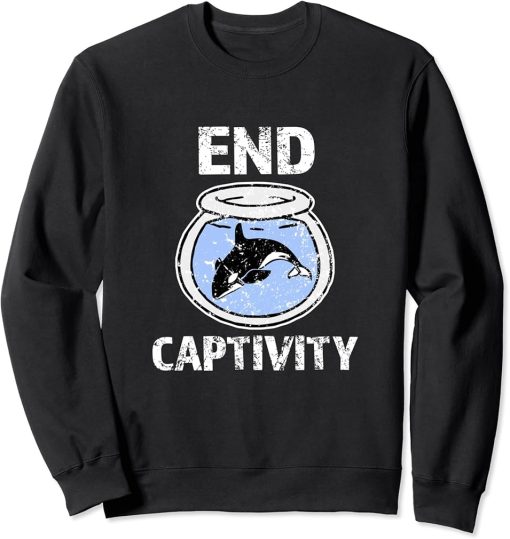 End Captivity Shirt - Free the Orca Whales T-Shirt apparel Sweatshirt